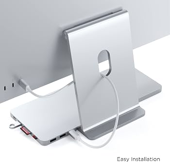 Satechi Slim Dock for 24-inch iMac, Tool-Free M.2 SSD Enclosure, Silver