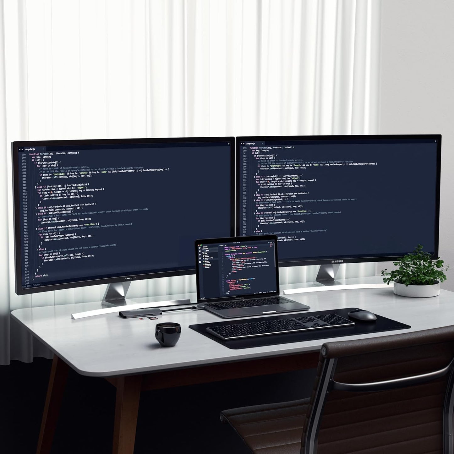 Satechi USB C Hub Dual Multimedia Adapter, USB C Docking Station with 2 4K HDMI, 60W USBC PD Charging, 2 USB-A Data, Ethernet, Micro/SD Card Readers, for MacBook Air/Pro M5/M4/M3/M2/M1 - Space Gray