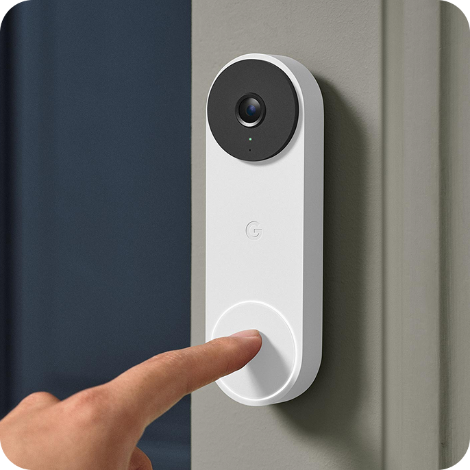 Google Nest Battery-Powered Wireless Video Doorbell - White