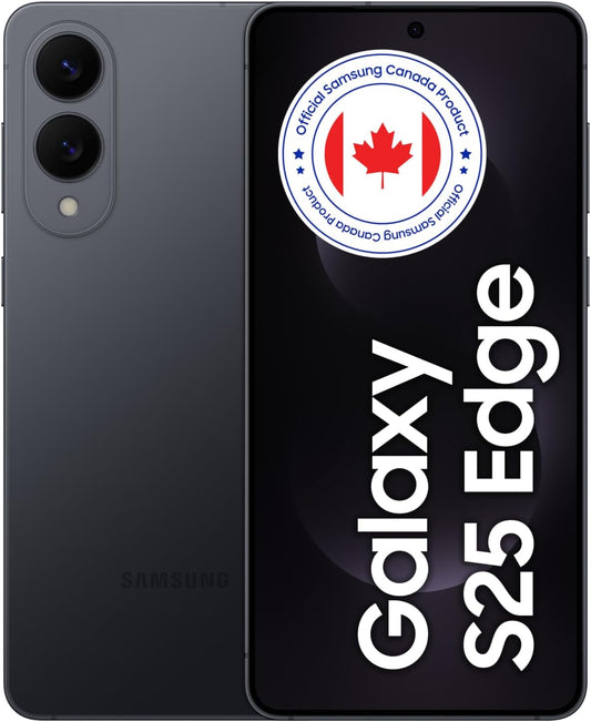 Samsung Galaxy S25 Edge - Titanium Jet Black, 256GB, AI Smartphone, 6.7" AMOLED, 200MP, 5.8mm Thickness, Audio Eraser & Auto Trim, Multimodaility Search- Open Box